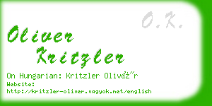 oliver kritzler business card